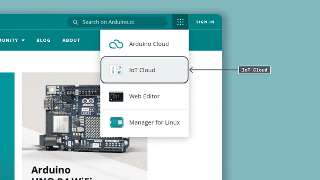 Navigate to the Cloud.