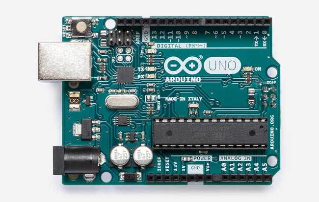 The Arduino UNO board