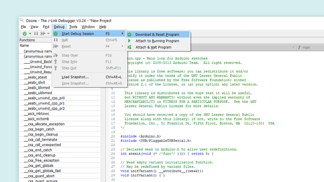 Start debugging in Ozone