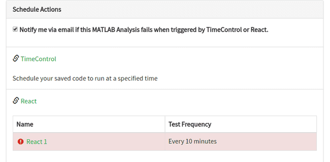 Schedule the analysis action every ten minutes.