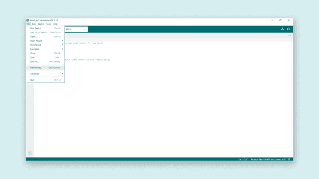 Preferences in Arduino IDE