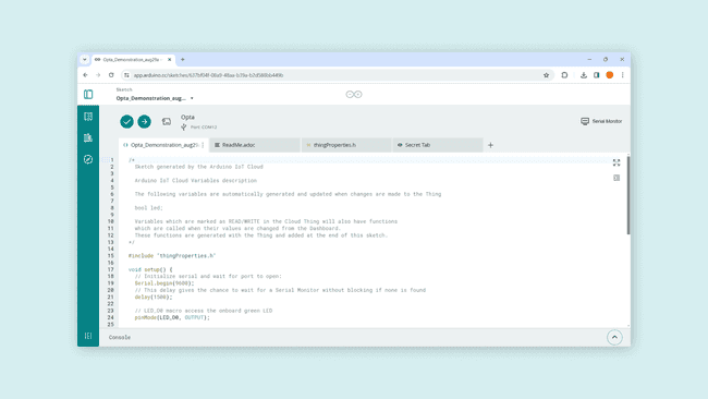 Arduino Cloud Full Editor