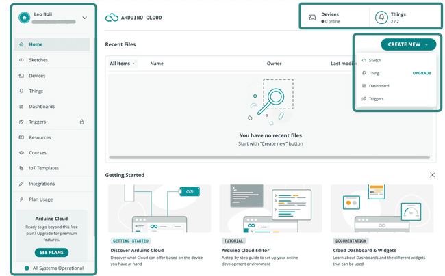 Cloud Sidebar Menu